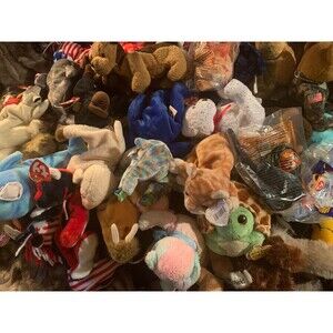 TY Beanie Babies Lot of 10 Asst. Random Retired, Modern, McDonalds, All W Tags